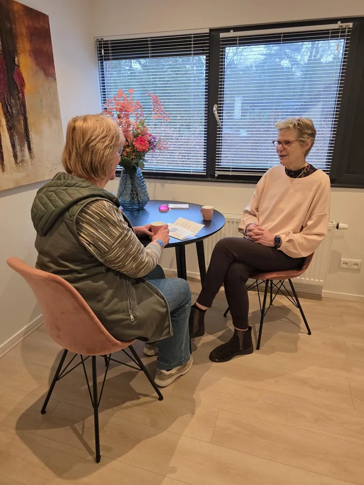 Jenny Oldenhuis tijdens een persoonlijke begeleiding